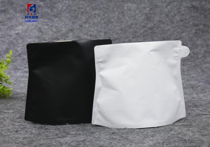 Coffee tea side zipper easy to tear self-sealing packaging bag self-shaped with air valve packaging bag home page