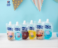 Suction mouth drink bag large caliber pearl milk tea bag sauce bag juice yogurt honey soybean milk bag  drink bag