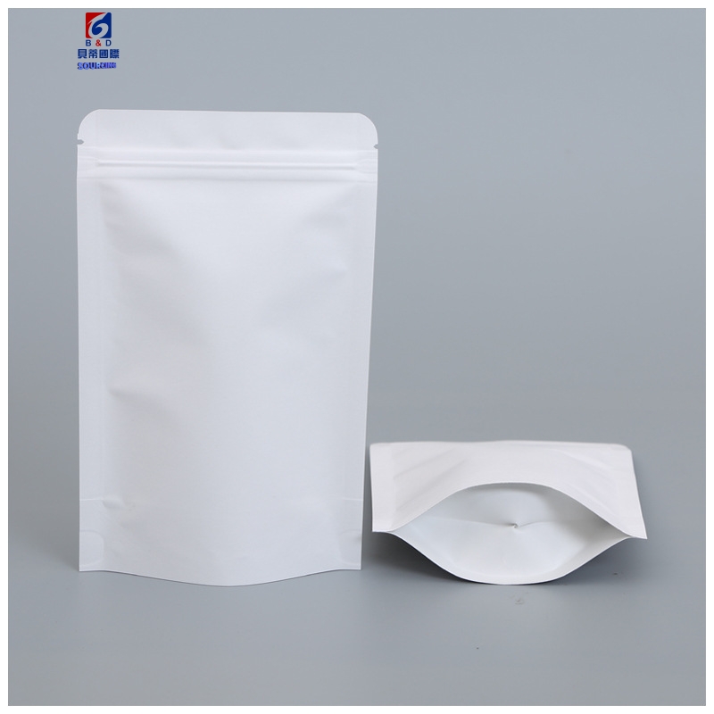 White thickened kraft paper inside aluminized self-sealing bag dried fruit sealing bag