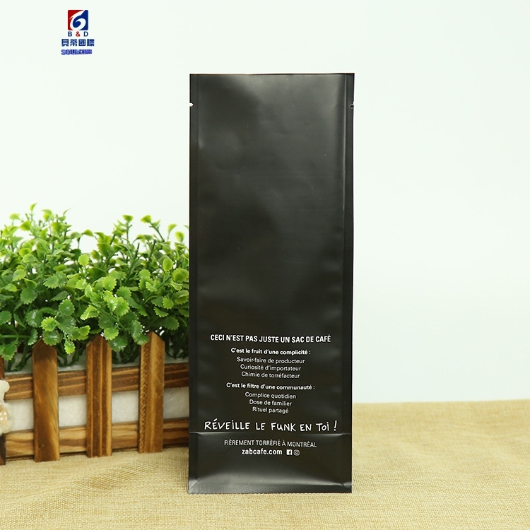 Environmental protection with one-way exhaust valve coffee packaging bag eight side seal affixed seal strip self-supporting coffee bag