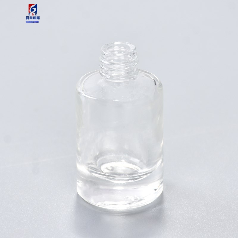 High-grade crystal white material 8m1 spiral-shaped cylindrical transparent glass perfume bottle