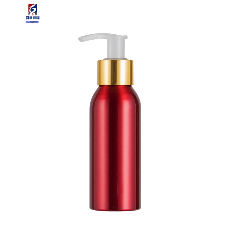 100ML Red Aluminm Emulsion Pump Bottle