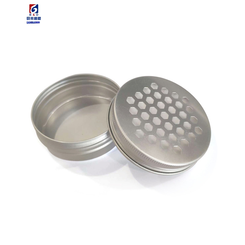 Hexagonal Thread Perforated Aluminum Jar