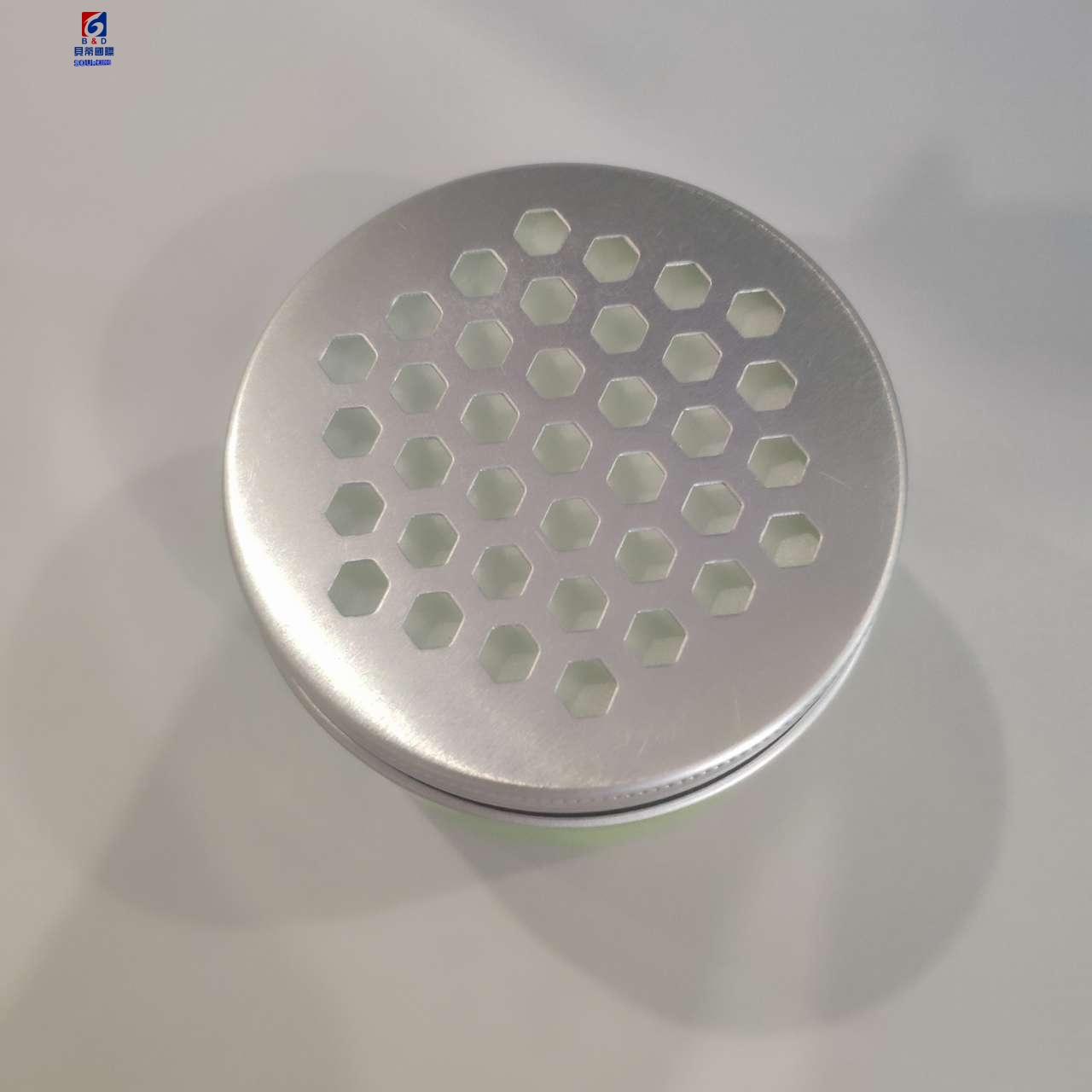 Hexagonal Thread Perforated Aluminum Jar