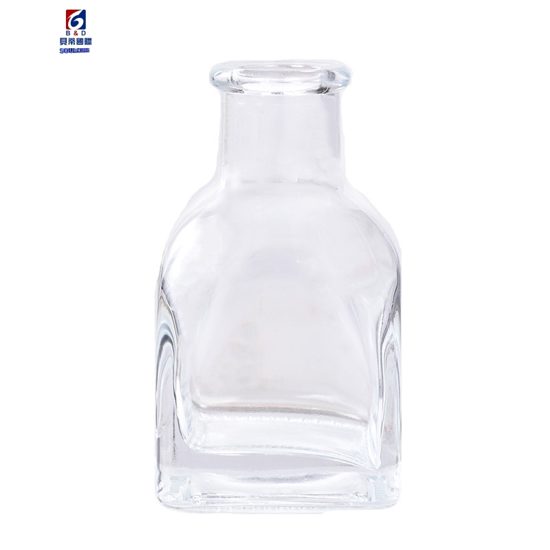 100ML Crystal White Material Small Square Glass Aromatherapy Bottle