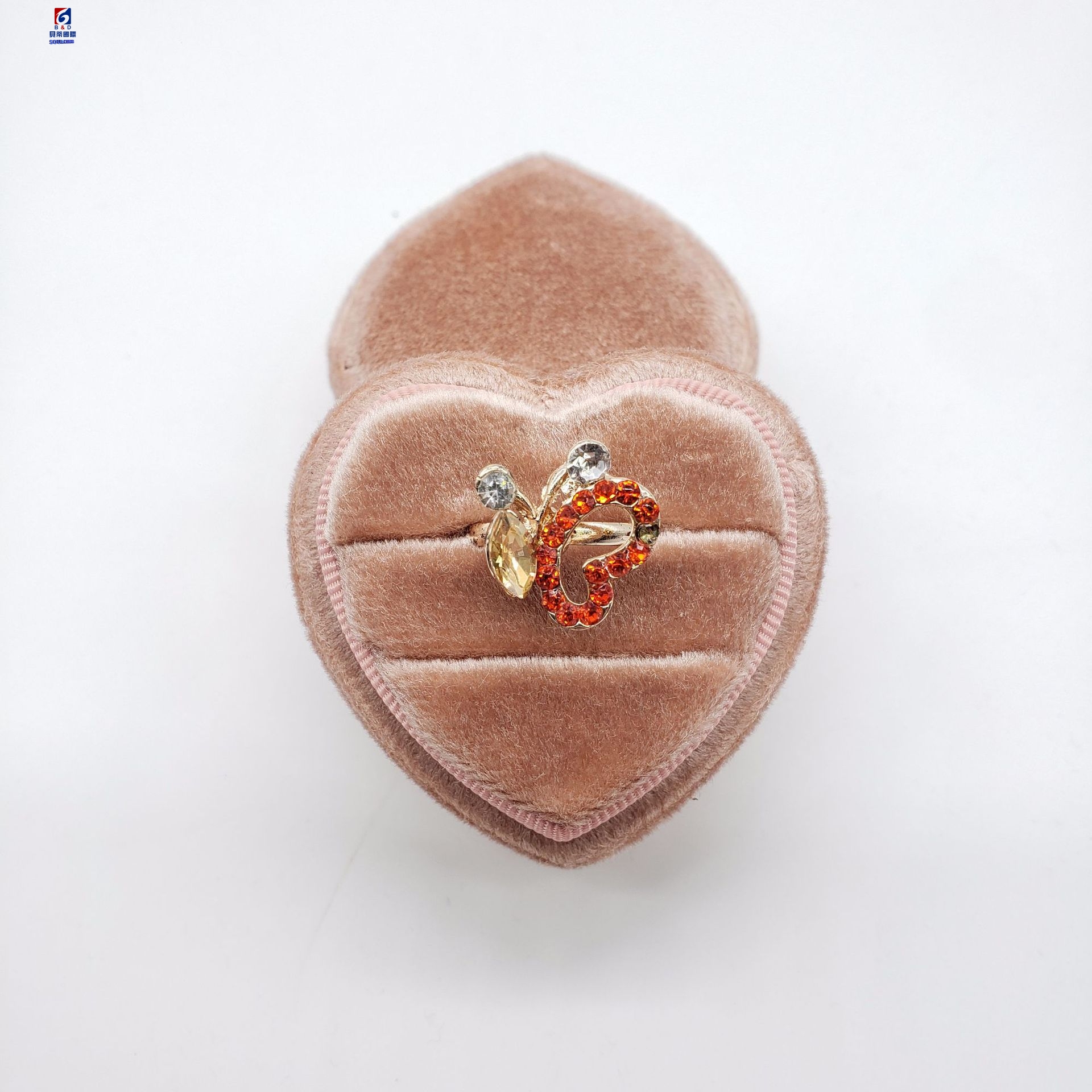 Heart-shaped Luxury Velvet Jewelry Box