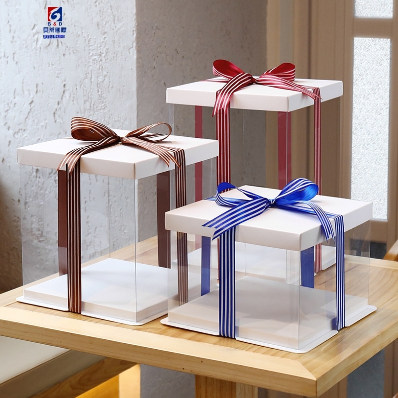 Transparent Square Cake Box
