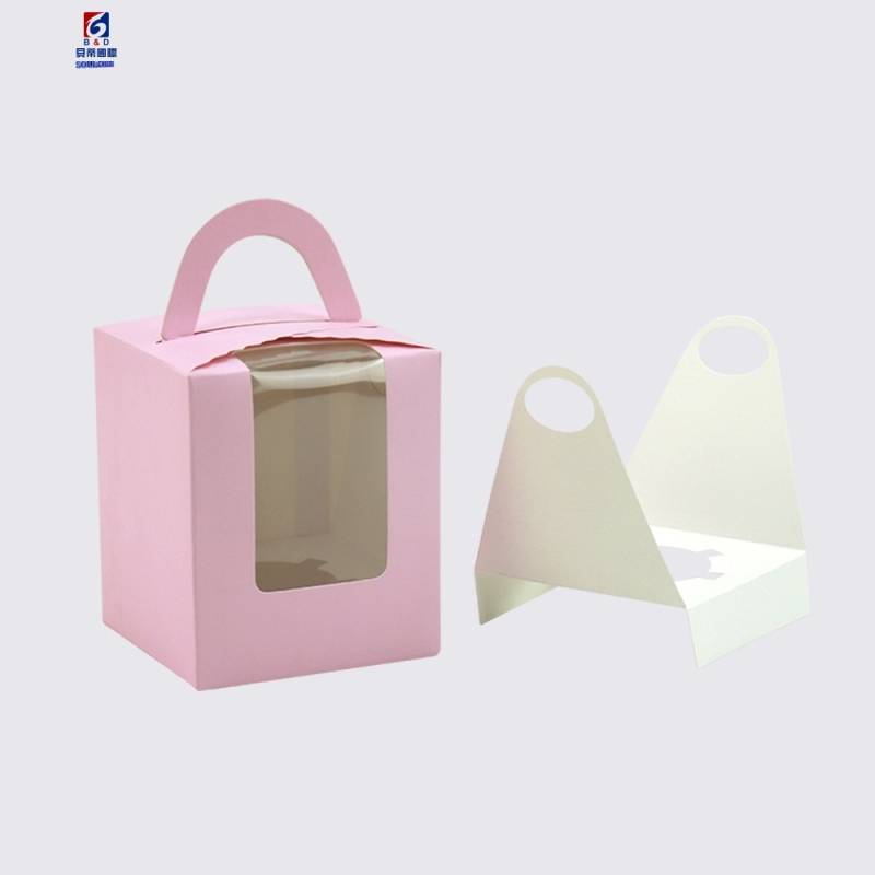Solid Color Windowed Portable Cake Box