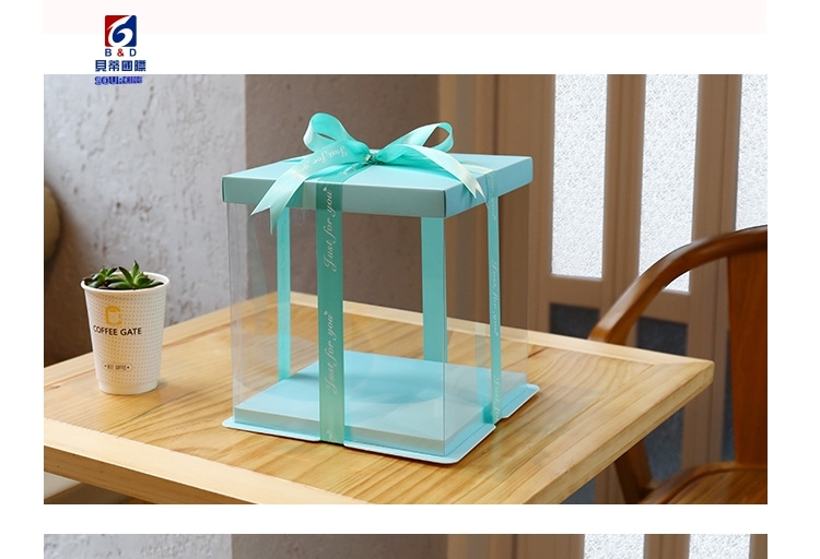 Plastic Transparent Cake Box Multicolor Lid