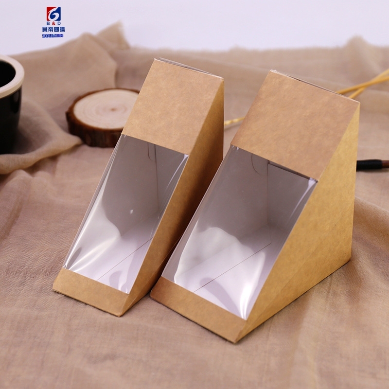 Brown Paper Window Sandwich Box