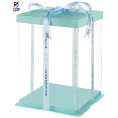 Plastic Transparent Cake Box Multicolor Lid