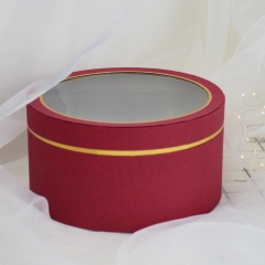 Transparent Open Window Wedding Companion Hand Gift Cylinder Gift Box