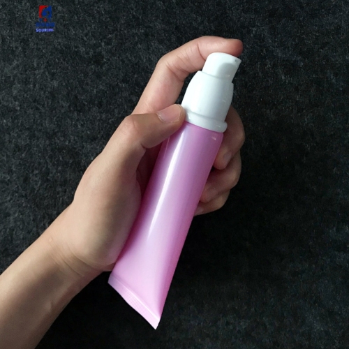 50ML White Vacuum Pump Head Squeezes Tube