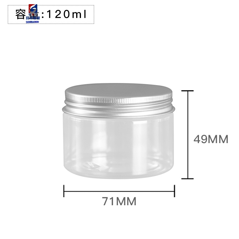 120ml Transparent Plastic Cream Jar