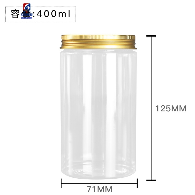 400ML Transparent Plastic Cream Jar