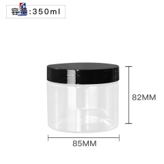 350ML Transparent Plastic Cream Jar