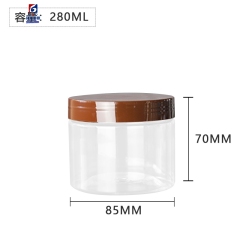 280ML Transparent Plastic Cream Jar