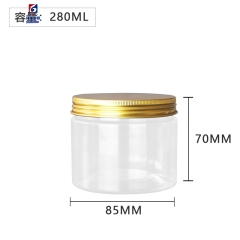 280ML Transparent Plastic Cream Jar