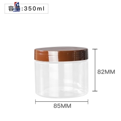 350ML Transparent Plastic Cream Jar