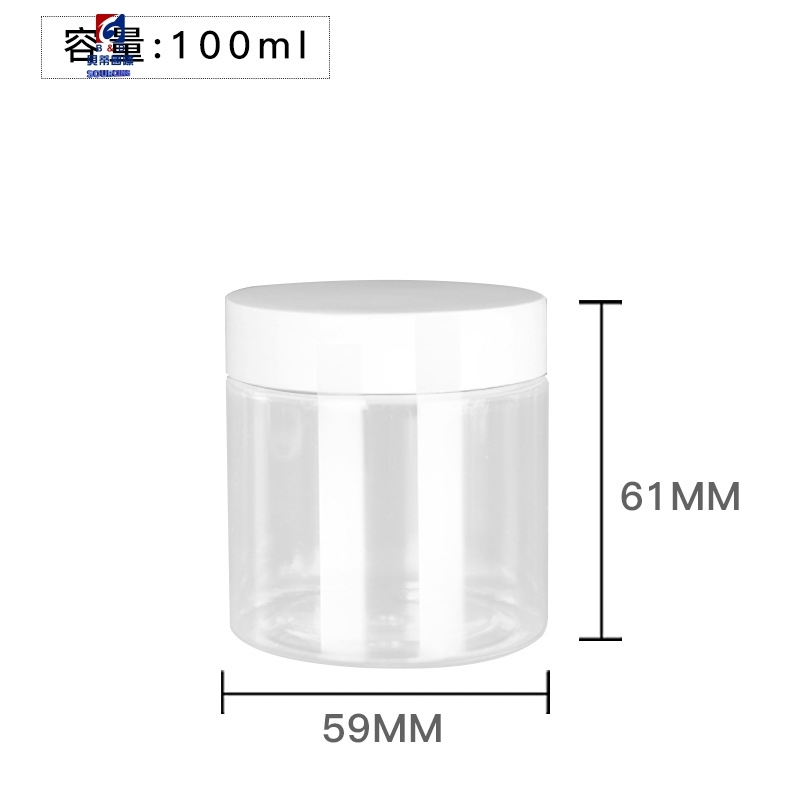 100ML Transparent Plastic Cream Jar