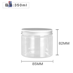 350ML Transparent Plastic Cream Jar