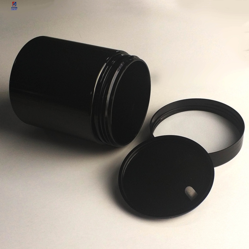250ML Black Plastic Cream Jar