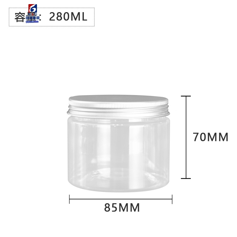 280ML Transparent Plastic Cream Jar