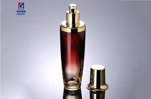 50ml Red Glass Lotion Bottle