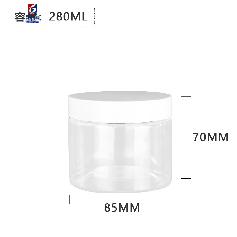 280ML Transparent Plastic Cream Jar