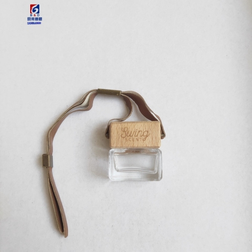 6ML Perfume Bottle With Square Car Pendants