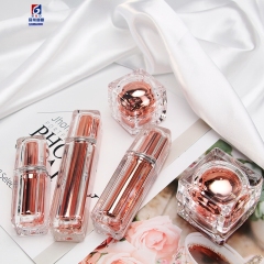 Light Luxury Rose Gold Plating Acrylic Set Bottle