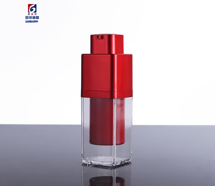 15/30/50ML Rotate AS Red Square Acrylic Lotion Bottle