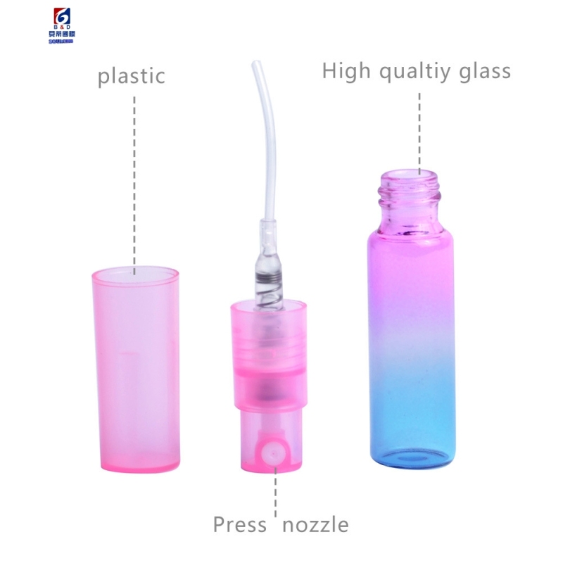 5ml Gradient Color Glass Spray Bottle