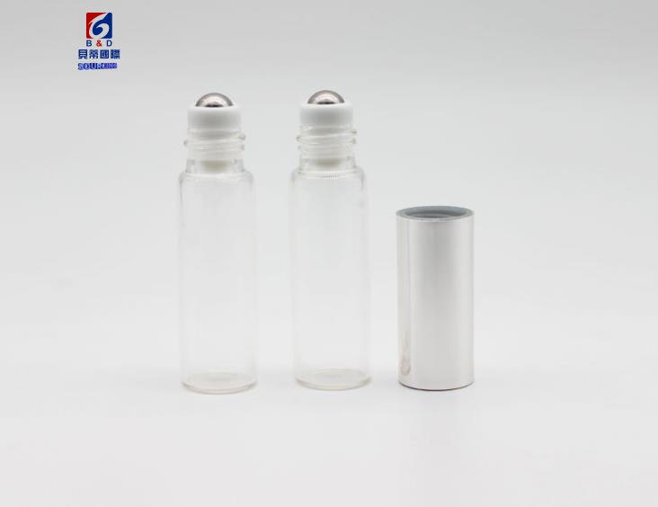 5ML Double tube transparent color perfume roller bottle