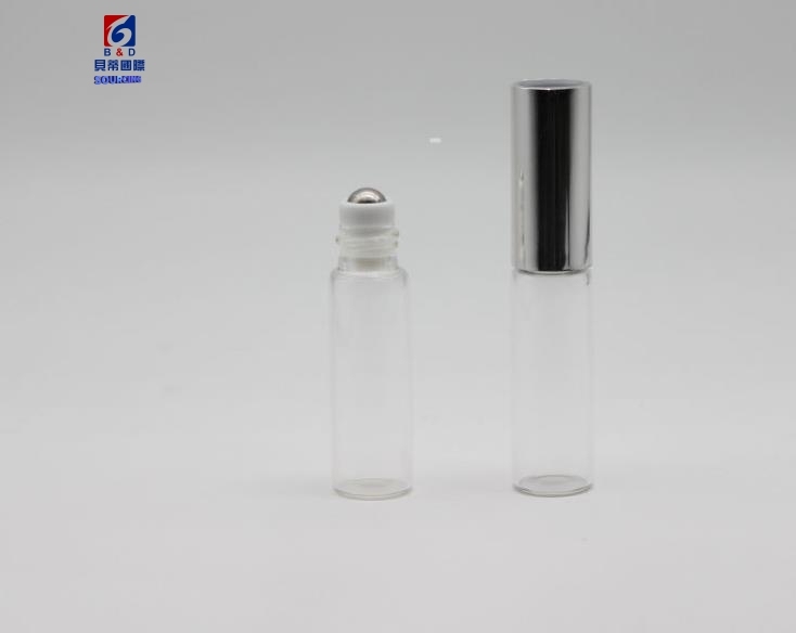 5ML Double tube transparent color perfume roller bottle