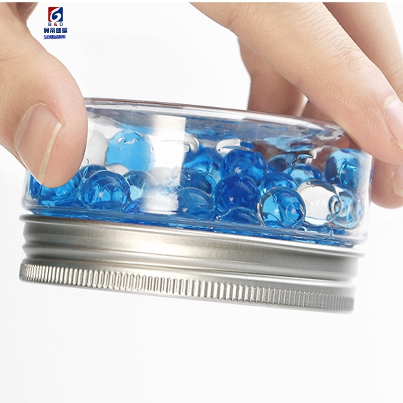 80-450ml Hollow aluminum cover transparent plastic jar