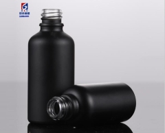 10/15/30/50/100ML Frosted black dropper bottle