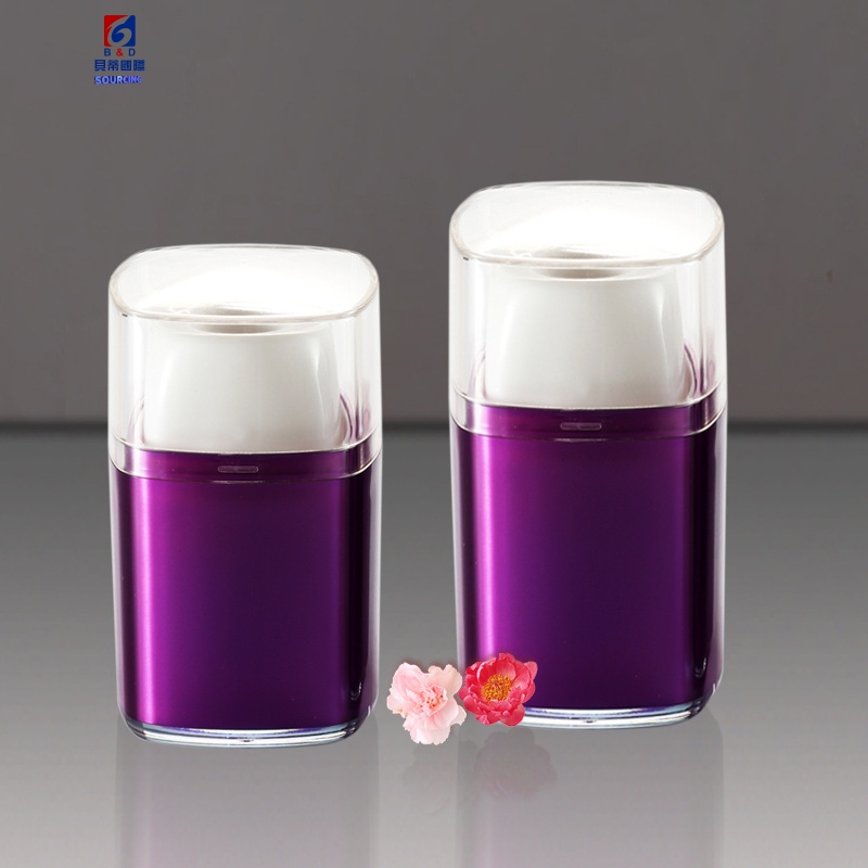 30/50G Acrylic long square vacuum cream bottle