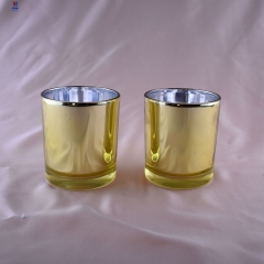 Electroplating spray color carved candle cup