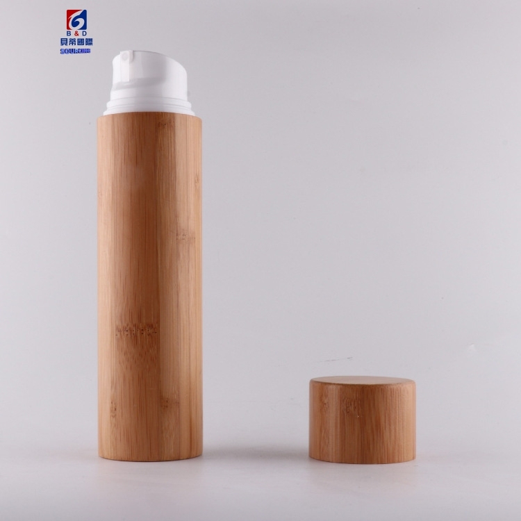 50/150ml Bamboo Airless Pump Bottle