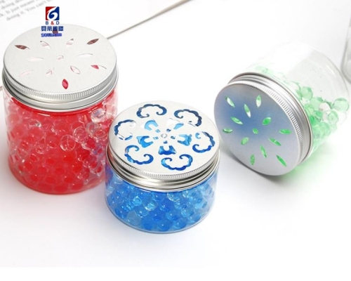 80-450ml Hollow aluminum cover transparent plastic jar