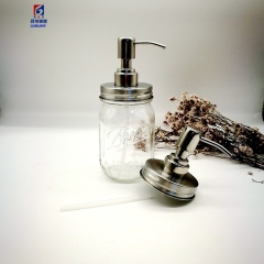 480ml Glass Press Bottle Stainless Steel Pump Head