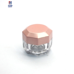 Octagonal screw cap loose powder bottle