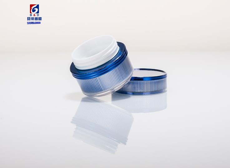 30g Blue Stripes Acrylic Cream Jar