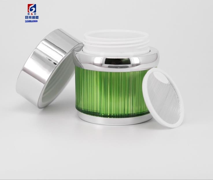 30/50g Straight Stripes Acrylic Cream Jar