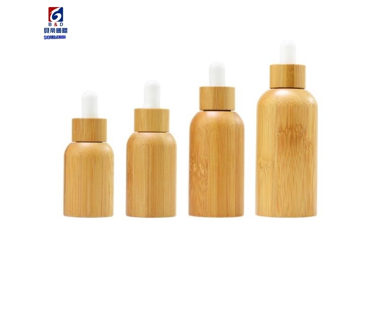 10/15/30/50ML Bamboo wooden dropper glass bottle