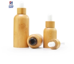 10/15/30/50ML Bamboo wooden dropper glass bottle
