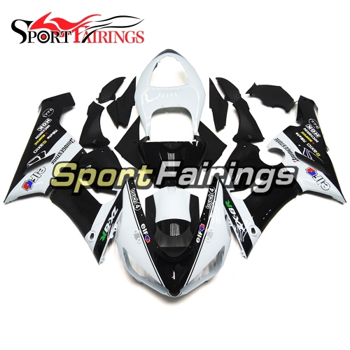 Fairing Kit Fit For Kawasaki ZX6R 2005 - 2006 - Elf White Black