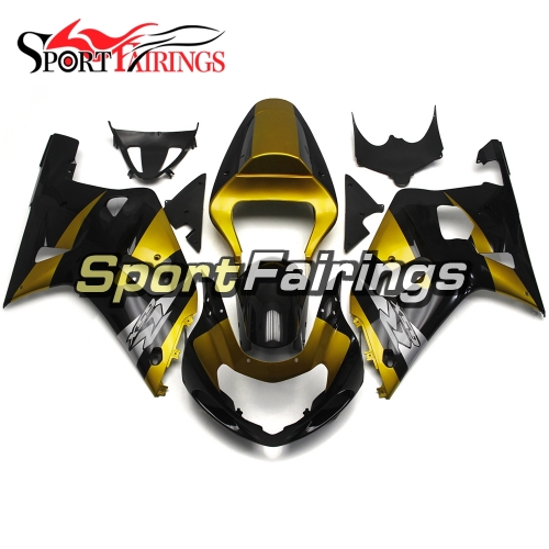 Fairing Kit Fit For Suzuki GSXR600 750 2000 - 2003 -Gold Black