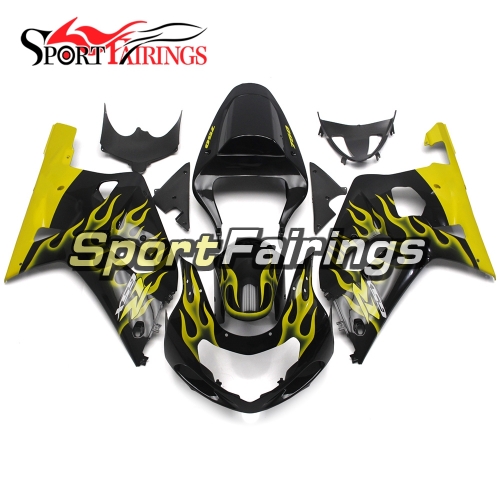 Fairing Kit Fit For Suzuki GSXR600 750 2000-2003 -Yellow Black Flame